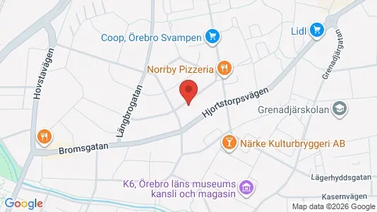 Apartments for rent i Örebro - kort over placeringen