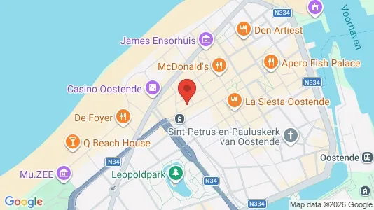 Apartments for rent i Oostende - kort over placeringen