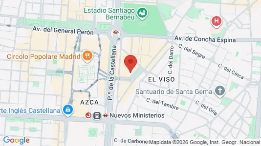 Apartments for rent i Madrid Chamartín - kort over placeringen