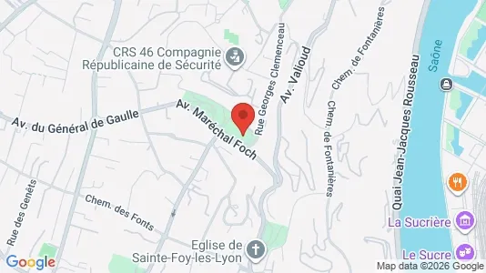 Apartments for rent i Lyon - kort over placeringen