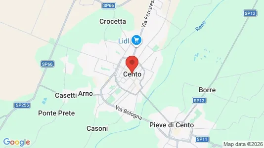 Apartments for rent i Cento - kort over placeringen