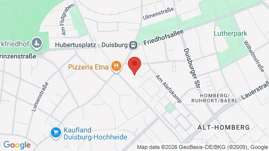 Apartments for rent i Duisburg - kort over placeringen