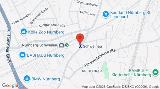 Apartments for rent i Nuremberg - kort over placeringen