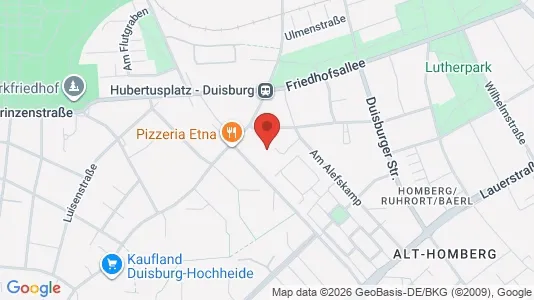 Apartments for rent i Duisburg - kort over placeringen