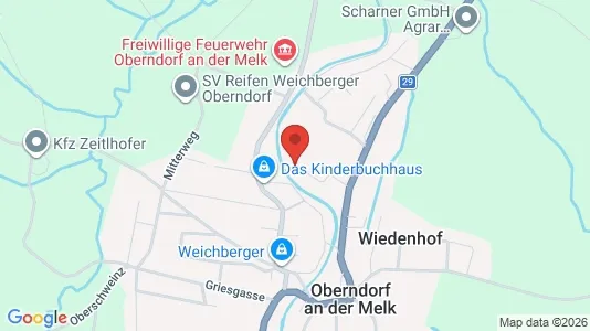 Apartments for rent i Oberndorf an der Melk - kort over placeringen
