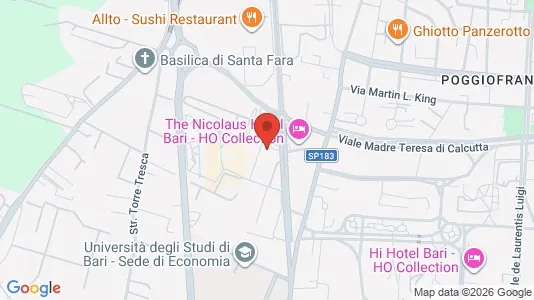 Apartments for rent i Bari - kort over placeringen