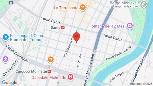 Apartments for rent i Turin - kort over placeringen