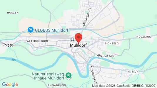 Apartments for rent i Mühldorf - kort over placeringen