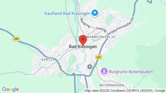 Apartments for rent i Bad Kissingen - kort over placeringen