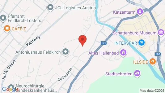 Apartments for rent i Feldkirch - kort over placeringen