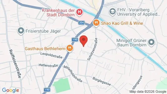 Apartments for rent i Dornbirn - kort over placeringen