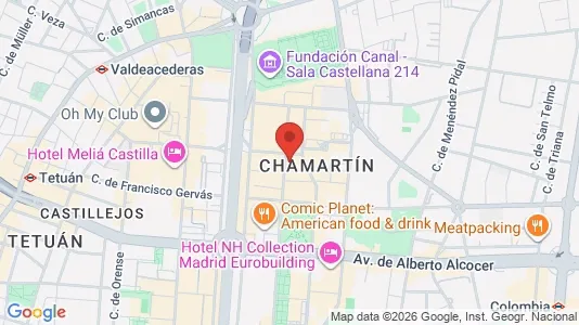 Apartments for rent i Madrid Chamartín - kort over placeringen