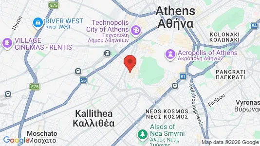 Houses for rent i Athens Ano Petralona - kort over placeringen