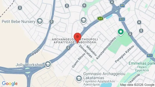 Apartments for rent i Nicosia Lakatameia - kort over placeringen