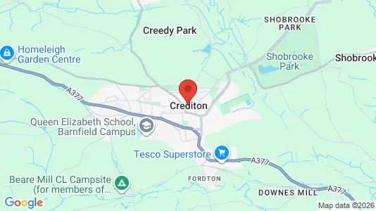 Apartments for rent i Crediton - Devon - kort over placeringen