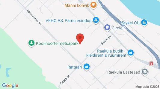 Apartments for rent i Pärnu - kort over placeringen
