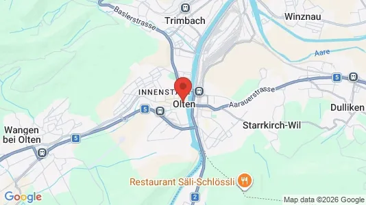 Apartments for rent i Olten - kort over placeringen