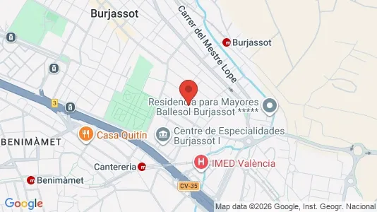 Apartments for rent i Burjassot - kort over placeringen
