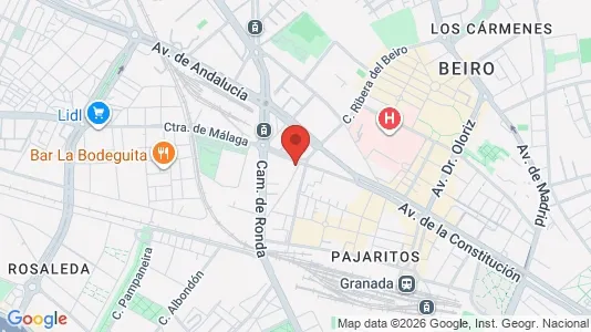 Rooms for rent i Granada - kort over placeringen