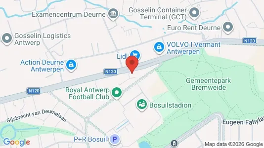 Apartments for rent i Antwerp Deurne - kort over placeringen
