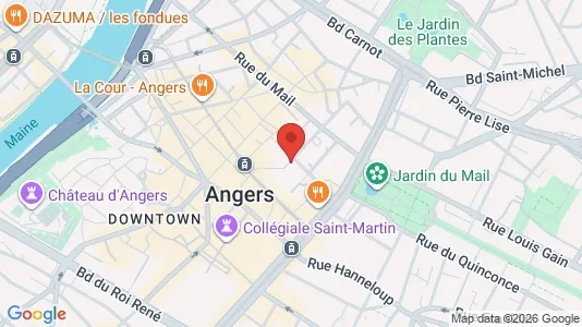 Apartments for rent i Angers - kort over placeringen