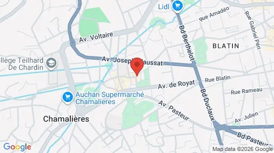 Apartments for rent i Clermont-Ferrand - kort over placeringen