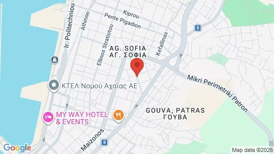 Apartments for rent i Patras - kort over placeringen