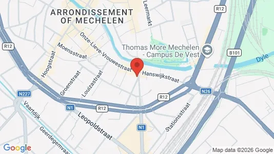 Apartments for rent i Mechelen - kort over placeringen