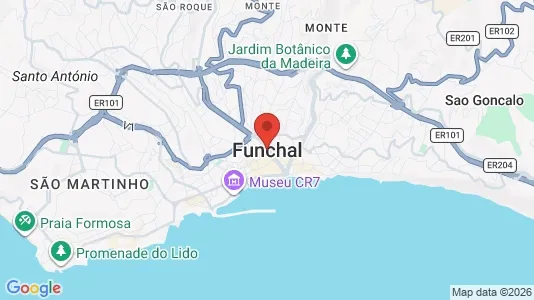 Apartments for rent i Funchal - kort over placeringen