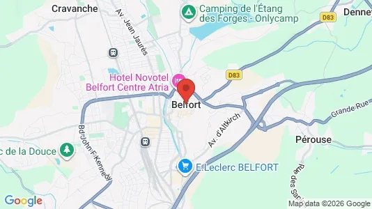 Apartments for rent i Belfort - kort over placeringen