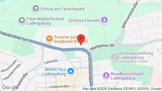 Apartments for rent i Ludwigsburg - kort over placeringen