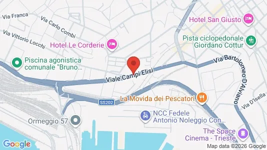 Apartments for rent i Trieste - kort over placeringen