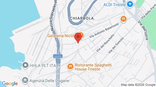 Apartments for rent i Trieste - kort over placeringen