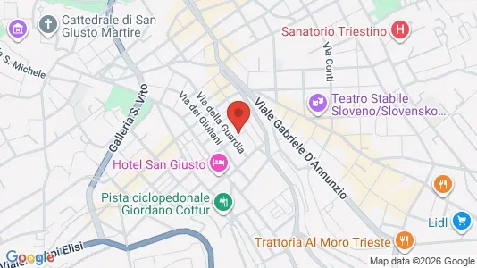 Apartments for rent i Trieste - kort over placeringen
