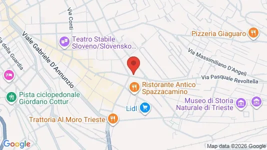 Apartments for rent i Trieste - kort over placeringen