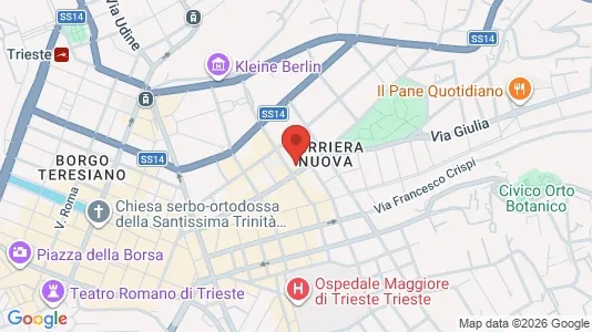 Apartments for rent i Trieste - kort over placeringen