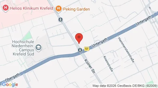 Apartments for rent i Krefeld - kort over placeringen
