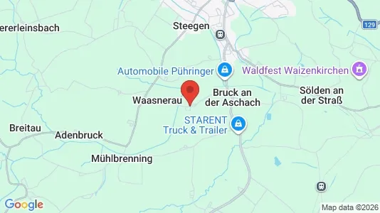Houses for rent i Bruck-Waasen - kort over placeringen