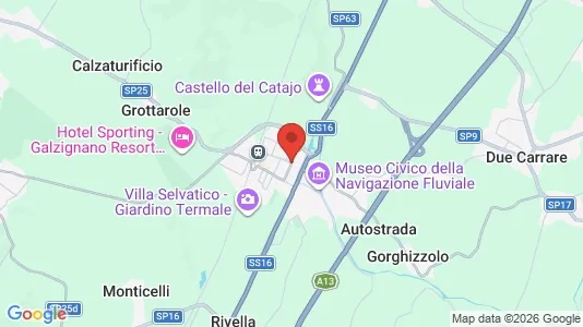Apartments for rent i Battaglia Terme - kort over placeringen