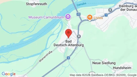 Apartments for rent i Bad Deutsch-Altenburg - kort over placeringen