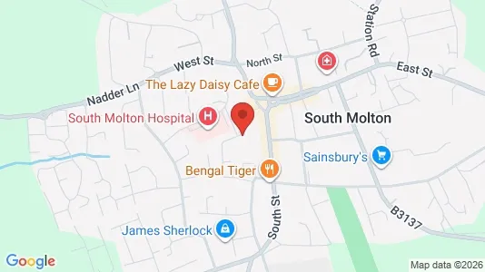 Apartments for rent i South Molton - Devon - kort over placeringen