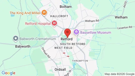 Apartments for rent i Retford - Nottinghamshire - kort over placeringen