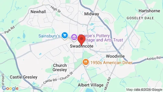 Apartments for rent i Swadlincote - Derbyshire - kort over placeringen