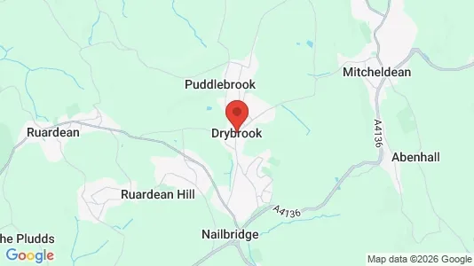 Apartments for rent i Drybrook/Longhope/Lydbrook/Mitcheldean/Ruardean - Gloucestershire - kort over placeringen
