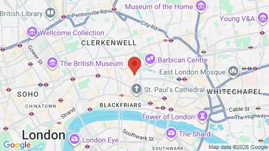 Apartments for rent i London EC1A - kort over placeringen