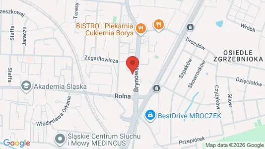 Apartments for rent i Katowice - kort over placeringen