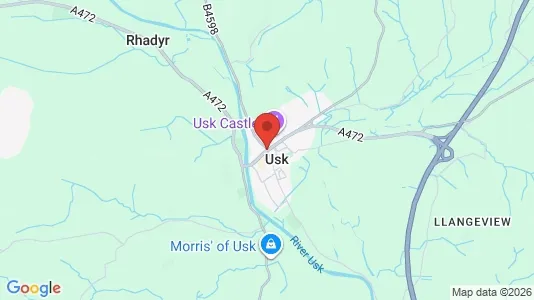 Houses for rent i Usk - Gwent - kort over placeringen