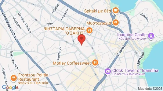 Apartments for rent i Ioannina - kort over placeringen