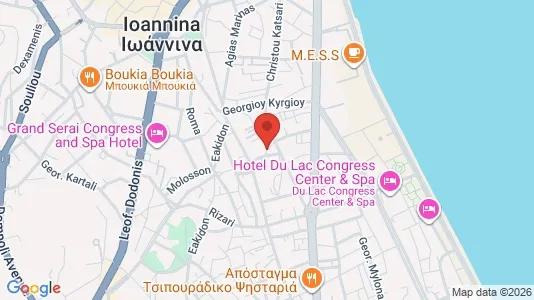 Apartments for rent i Ioannina - kort over placeringen