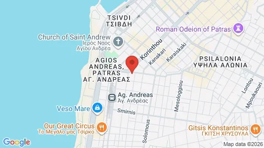 Apartments for rent i Patras - kort over placeringen